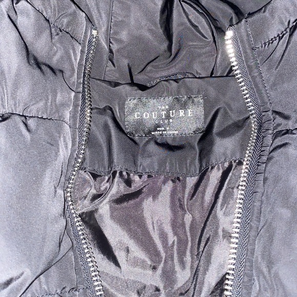 Black Couture Club Puffer Jacket - Picture 2 of 8